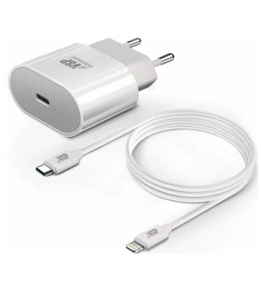 СЗУ type-c 3A 20W PD дата-кабель type-c - type-c 1м VSP белый