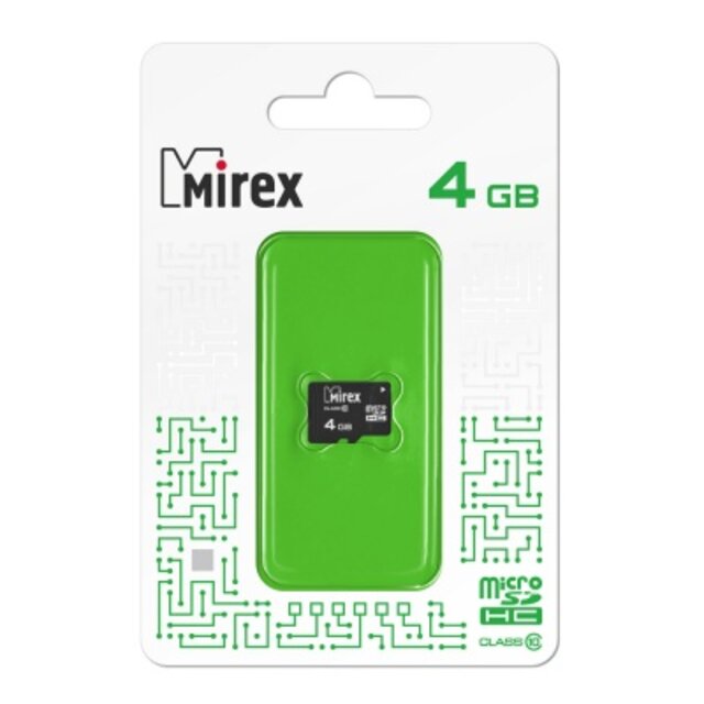 Карта памяти Micro SD 4Gb Mirex class 10